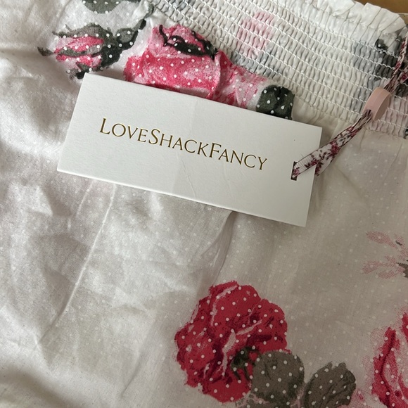 LoveShackFancy Floral Pink and White Skirt - Picture 3 of 4